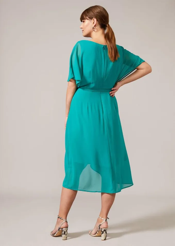 Phase Eight Darlene Tie Dress Turquoise Women Dresses