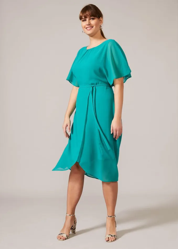 Phase Eight Darlene Tie Dress Turquoise Women Dresses