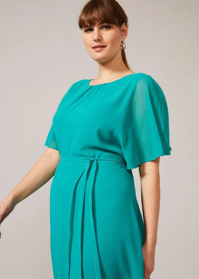 Phase Eight Darlene Tie Dress Turquoise Women Dresses