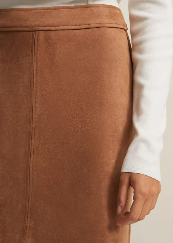 Phase Eight Darya Faux Suede Mini Skirt Camel Women Skirts