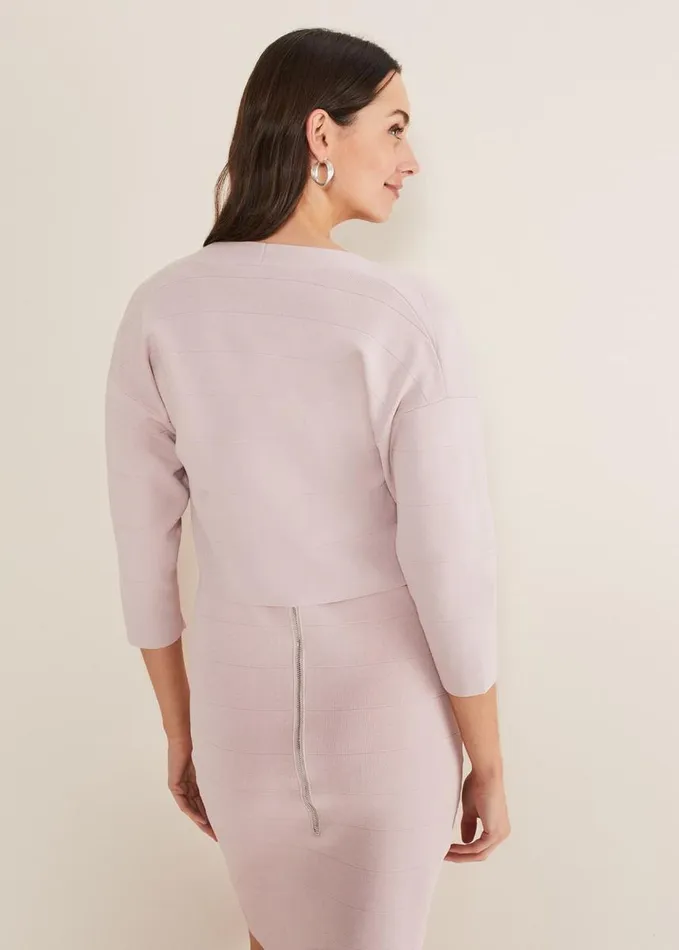 Phase Eight Delphi Bandage Knitted Cover Up Antique Rose Women Knitwear