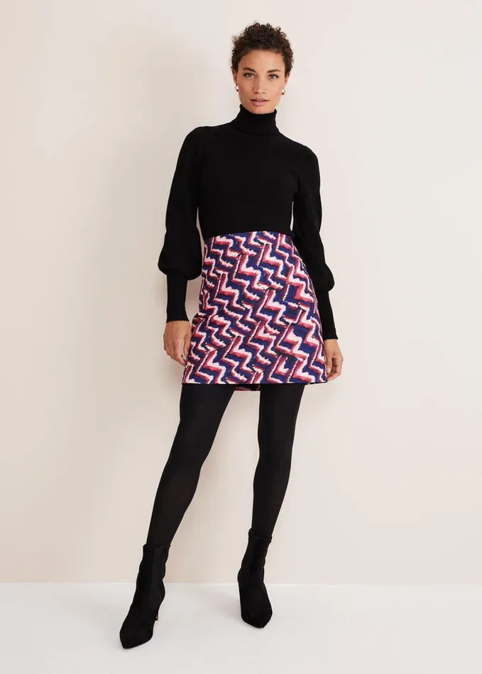 Phase Eight Dorothy Mini Skirt Pinkblue Women Skirts