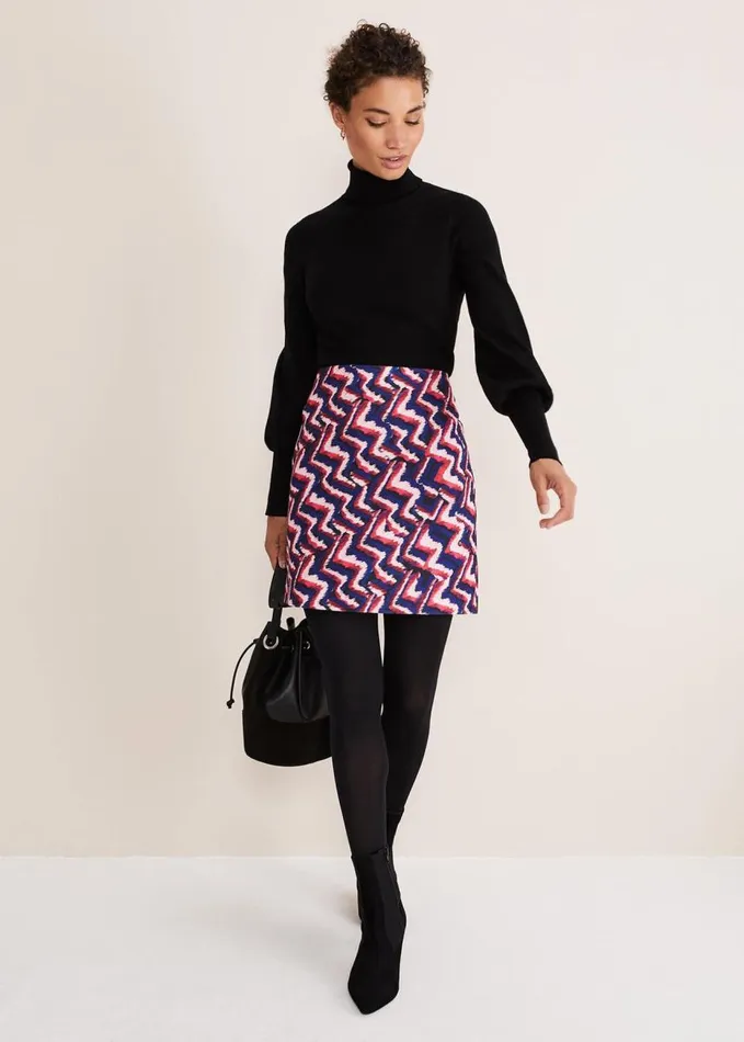 Phase Eight Dorothy Mini Skirt Pinkblue Women Skirts