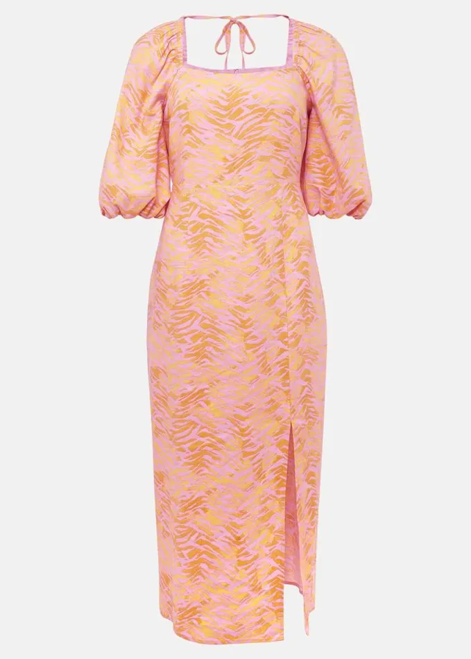 Phase Eight Effie Zebra Puff Sleeve Dress Multicoloured Women Dresses