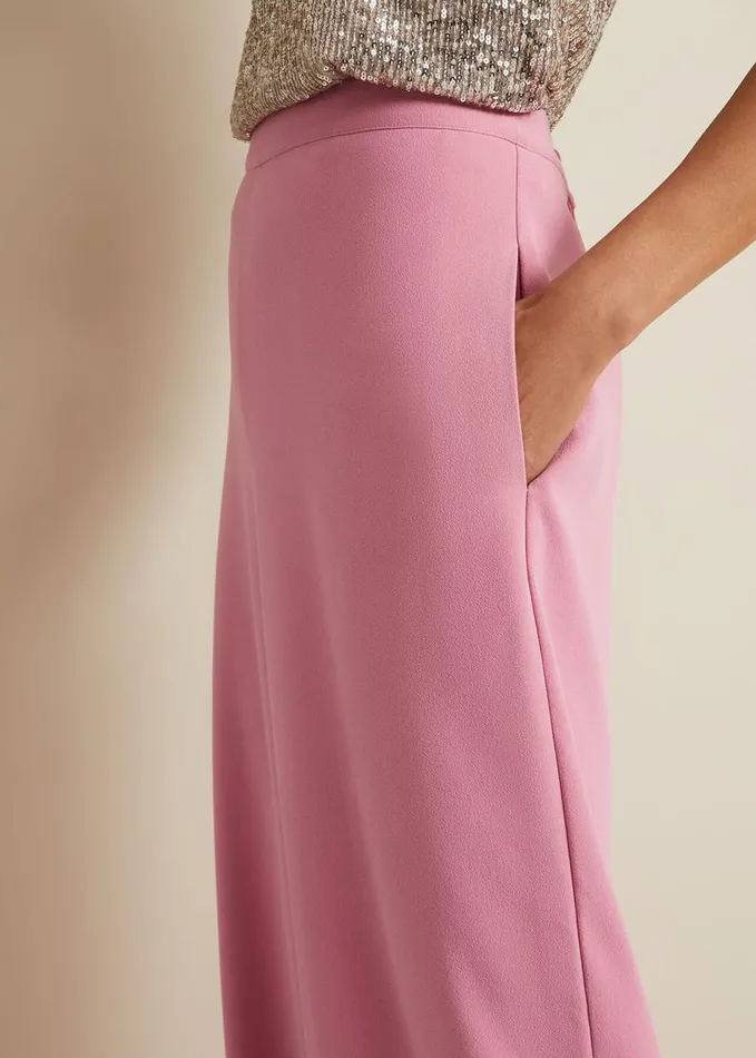 Phase Eight Elandra Pink Wide Leg Trouser Pink Women Trousers