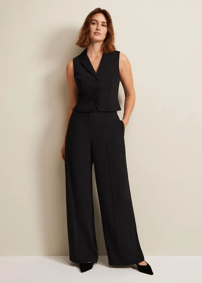 Phase Eight Elandra Tux Waistcoat Black Women Jackets