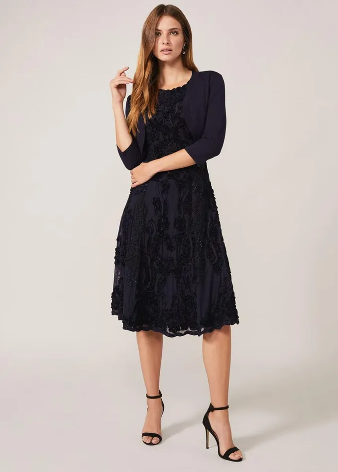 Phase Eight Elisha Occasion Bolero Navy Women Knitwear