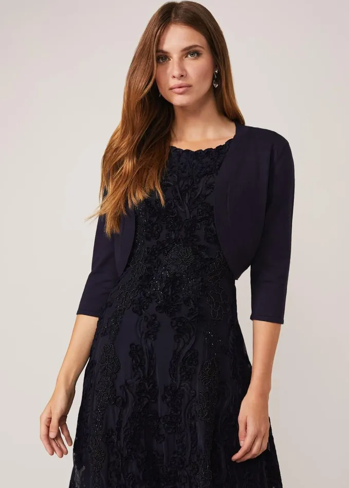 Phase Eight Elisha Occasion Bolero Navy Women Knitwear