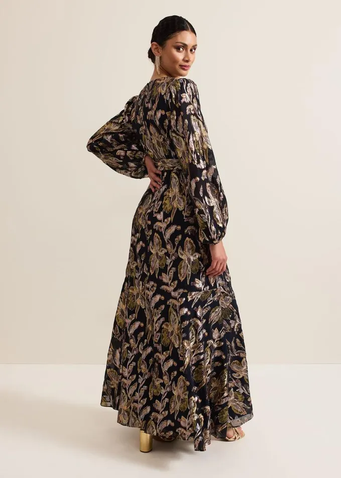 Phase Eight Ellio Silk Shimmer Maxi Dress Multicoloured Women Dresses