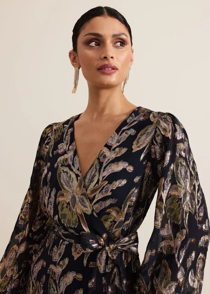 Phase Eight Ellio Silk Shimmer Maxi Dress Multicoloured Women Dresses