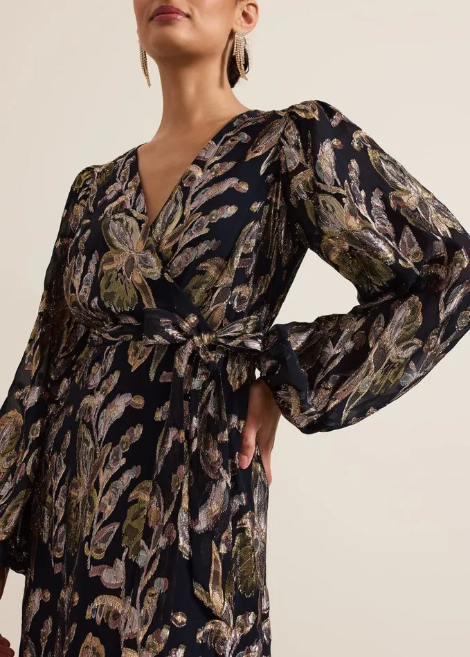 Phase Eight Ellio Silk Shimmer Maxi Dress Multicoloured Women Dresses