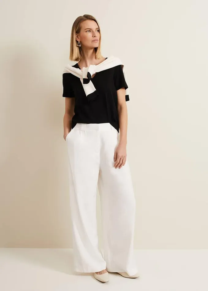 Phase Eight Elspeth V Neck Top Black Women Tops and TShirts