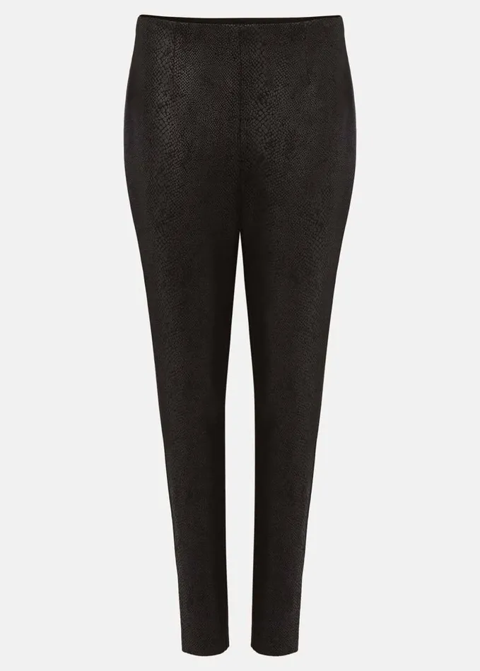 Phase Eight Erica Snake Skin Leggings Black Women Trousers