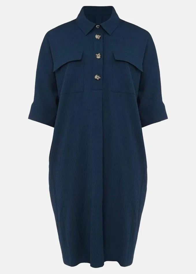 Phase Eight Faye Textured Tunic Dress Teal Women Dresses