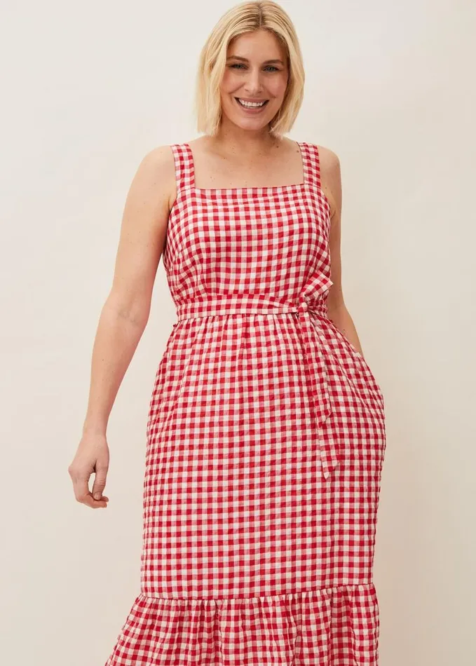 Phase Eight Geri Gingham Maxi Dress Redivory Women Dresses
