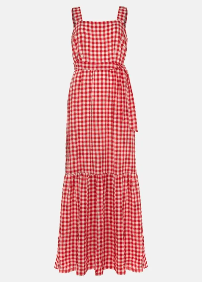 Phase Eight Geri Gingham Maxi Dress Redivory Women Dresses