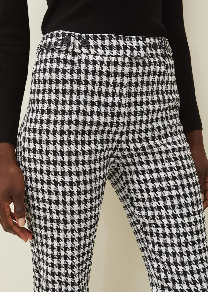 Phase Eight Gigi Dogtooth Trouser Blackivory Women Trousers