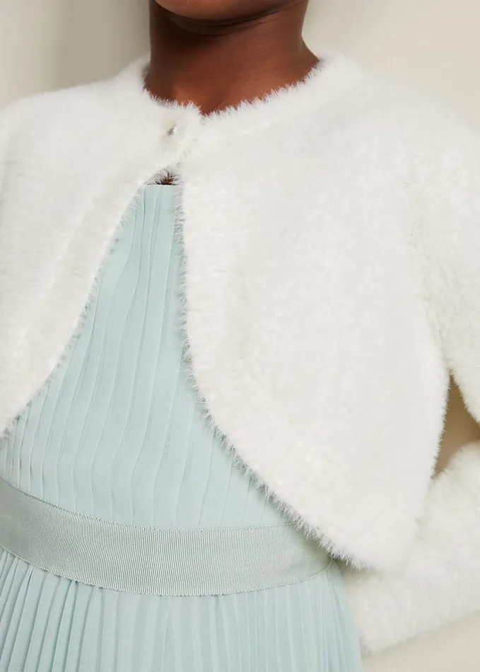 Phase Eight Giselle Fluffy Cover Up Ivory Women Knitwear