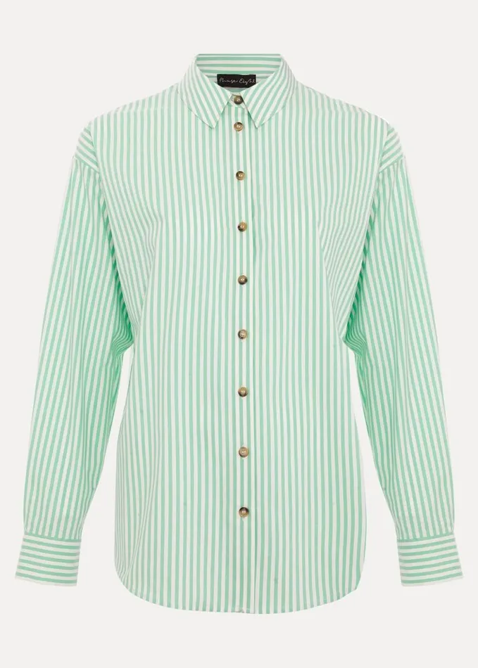 Phase Eight Green Striped Shirt Greenivory Women Shirts and Blouses