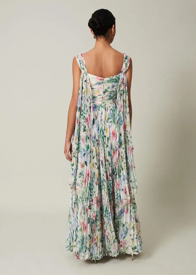 Phase Eight Gretel Floral Pleated Maxi Dress Ivorymulti Women Dresses