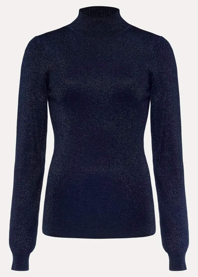 Phase Eight Gwyneth Lurex Knitted Jumper Midnightblue Women Knitwear