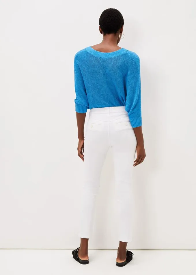 Phase Eight Hailee Topstitch Skinny Jeans Long White Women Trousers