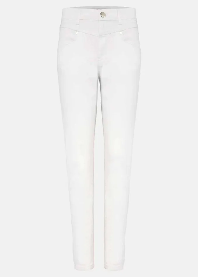 Phase Eight Hailee Topstitch Skinny Jeans Long White Women Trousers