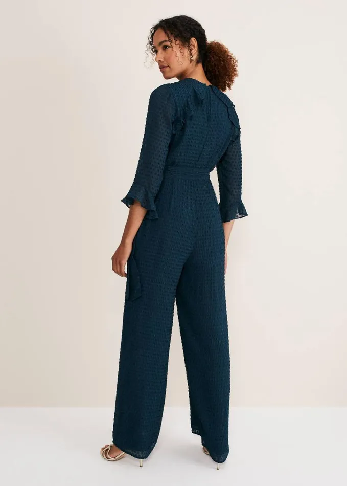 Phase Eight Hattie Wrap Wide Leg Jumpsuit Ocean Women Dresses