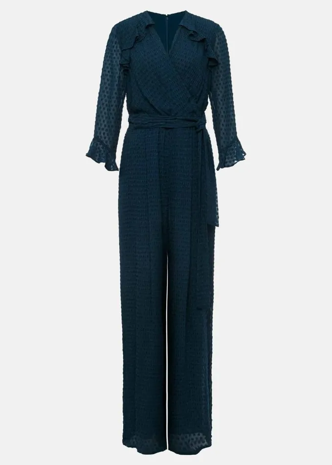 Phase Eight Hattie Wrap Wide Leg Jumpsuit Ocean Women Dresses