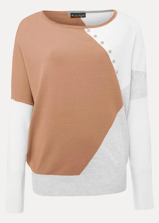 Phase Eight Isabel Colourblock Knit Grey Multi Women Knitwear