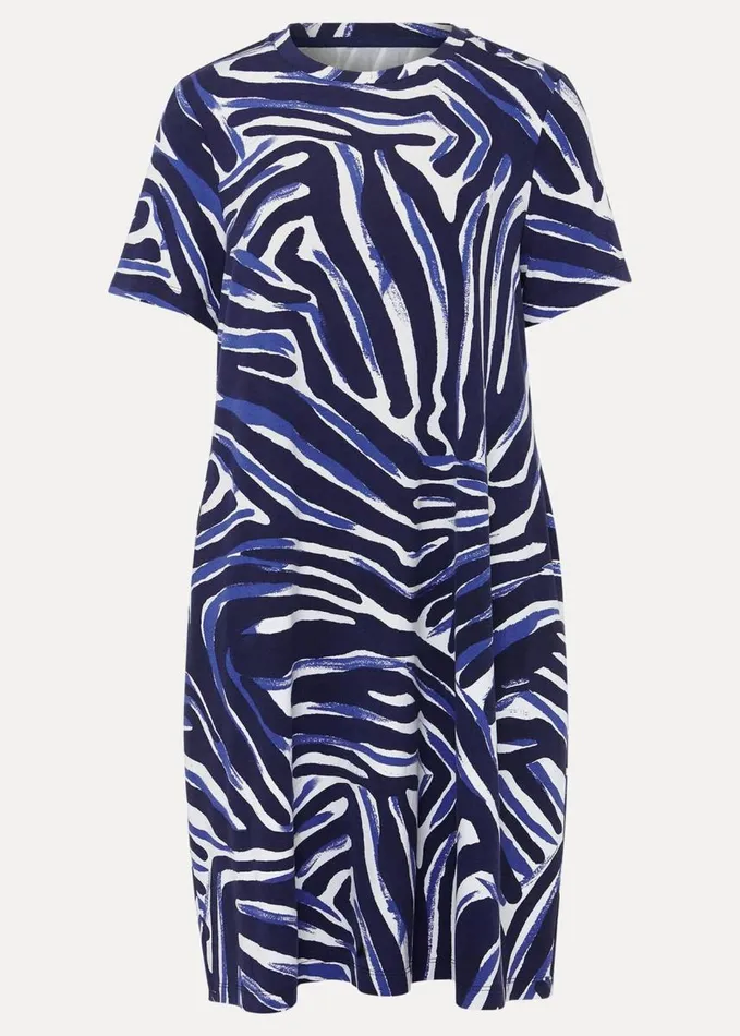 Phase Eight Isabelle Zebra Print Jersey Mini Dress Bluemulti Women Dresses