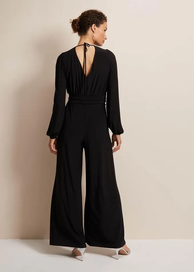 Phase Eight Janece Black Wide Leg Jumpsuit Black Women Dresses