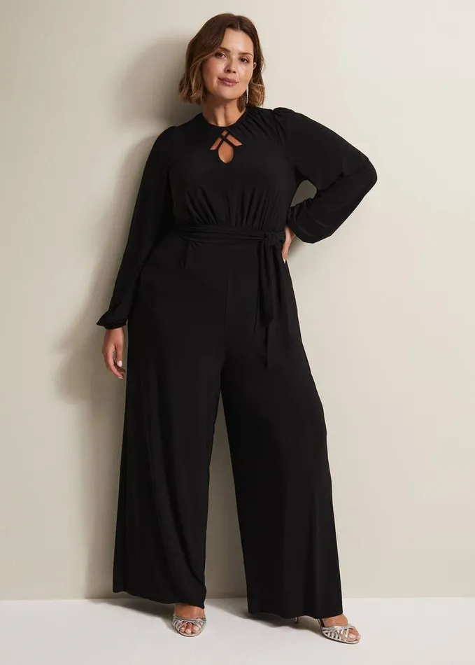 Phase Eight Janece Black Wide Leg Jumpsuit Black Women Dresses