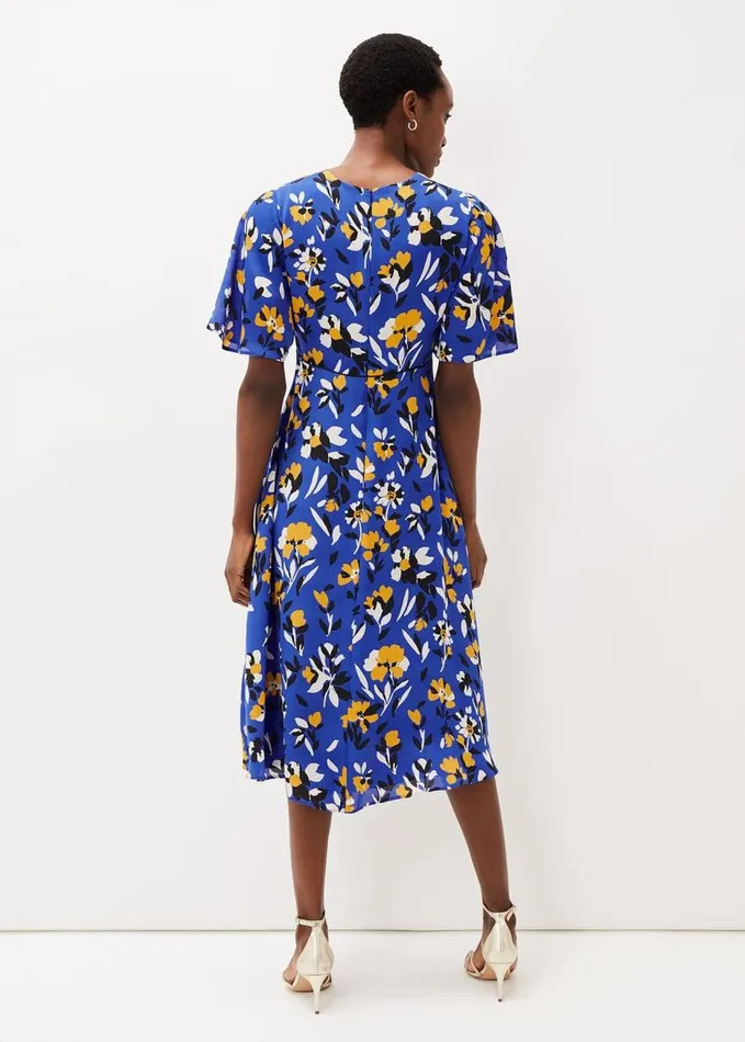 Phase Eight Jayla Floral Printed Dress Ceruleanalmondcanary Women Dresses