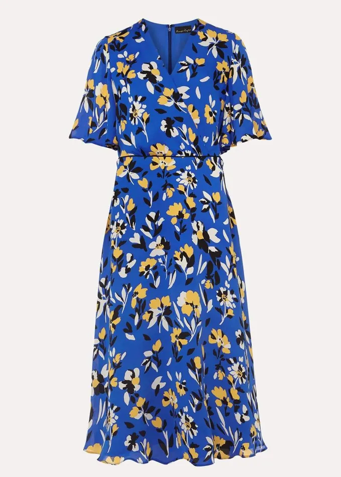 Phase Eight Jayla Floral Printed Dress Ceruleanalmondcanary Women Dresses
