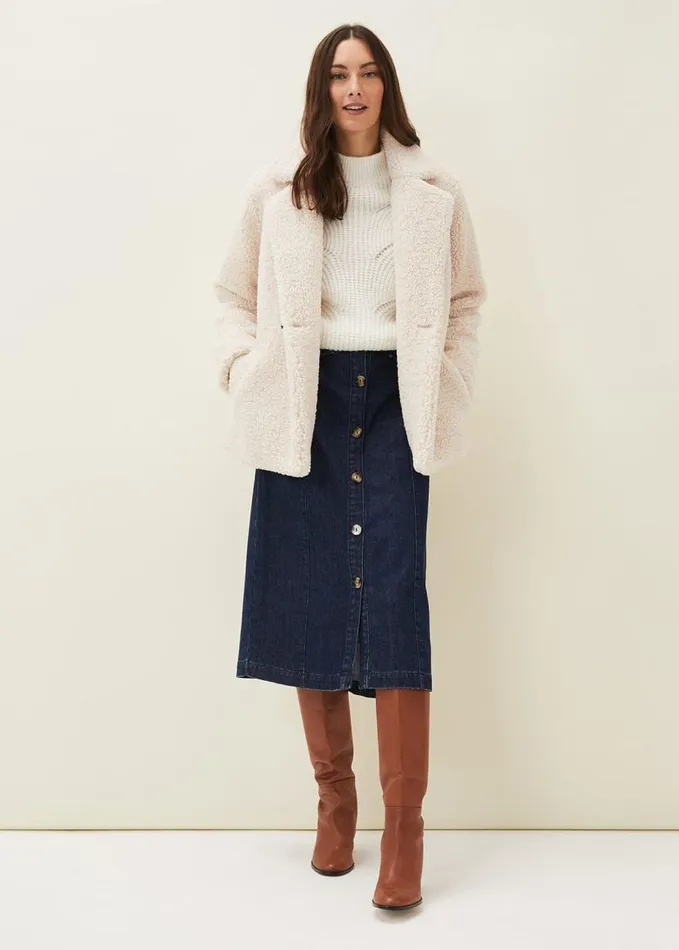 Phase Eight Jessa Denim Midi Pencil Skirt Denim Women Skirts