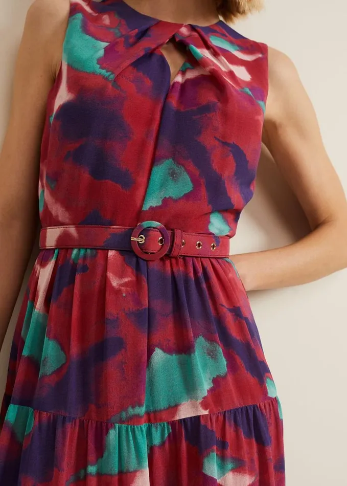 Phase Eight Jolene Floral Midi Dress Multicoloured Women Dresses