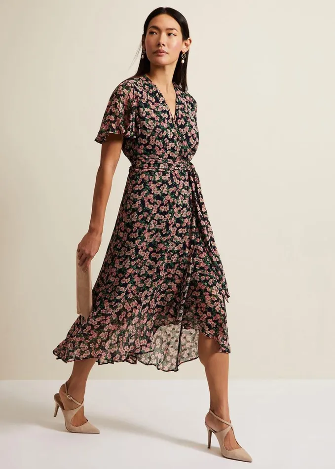 Phase Eight Juliette Fil Coupe Print Dress Multicoloured Women Dresses