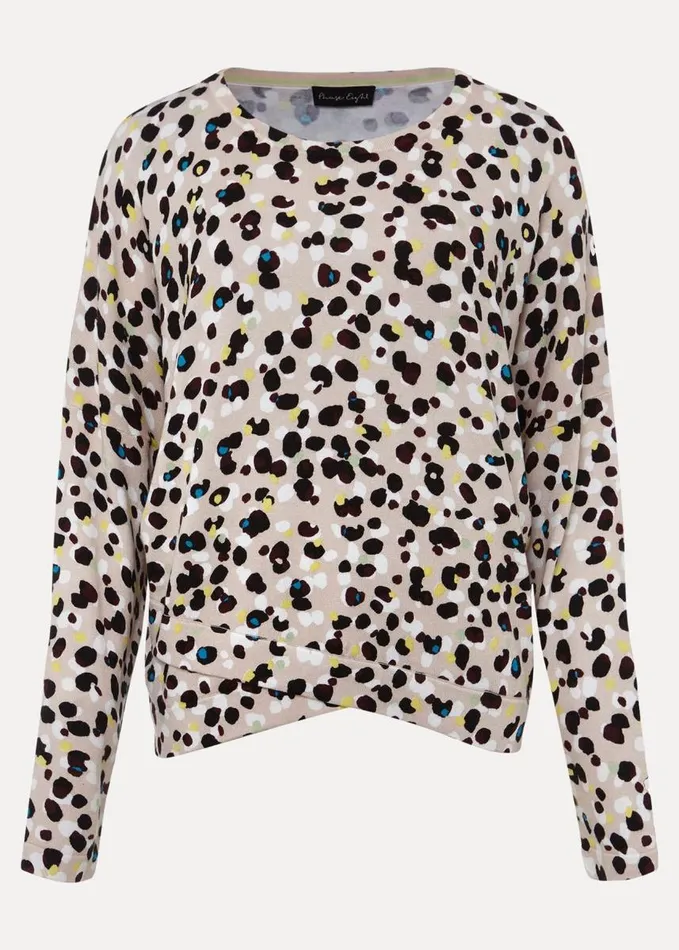 Phase Eight Juno Abstract Jumper Soft Pink Multi Women Knitwear