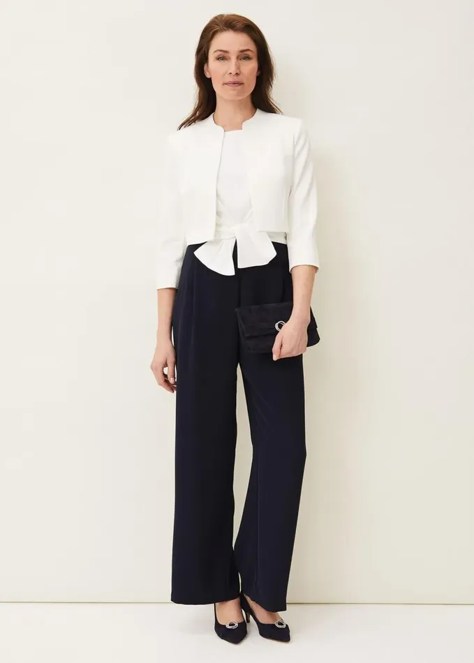 Phase Eight Karlee Textured Occasion Jacket Ivory Women Jackets