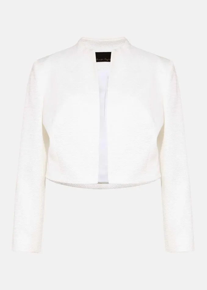 Phase Eight Karlee Textured Occasion Jacket Ivory Women Jackets