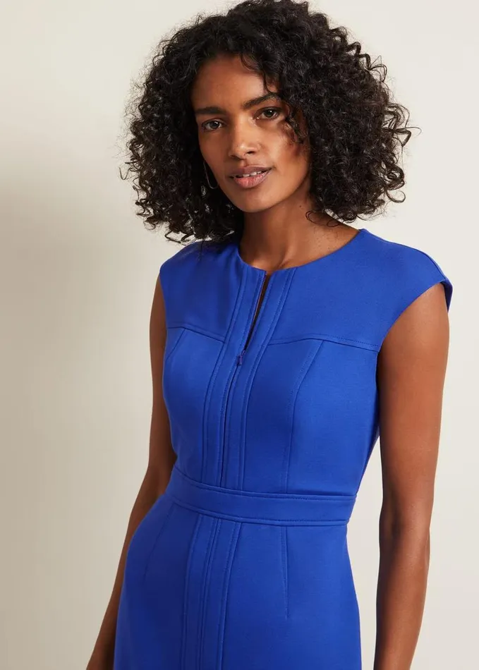 Phase Eight Karmie Ponte Fitted Pencil Dress Blue Women Dresses
