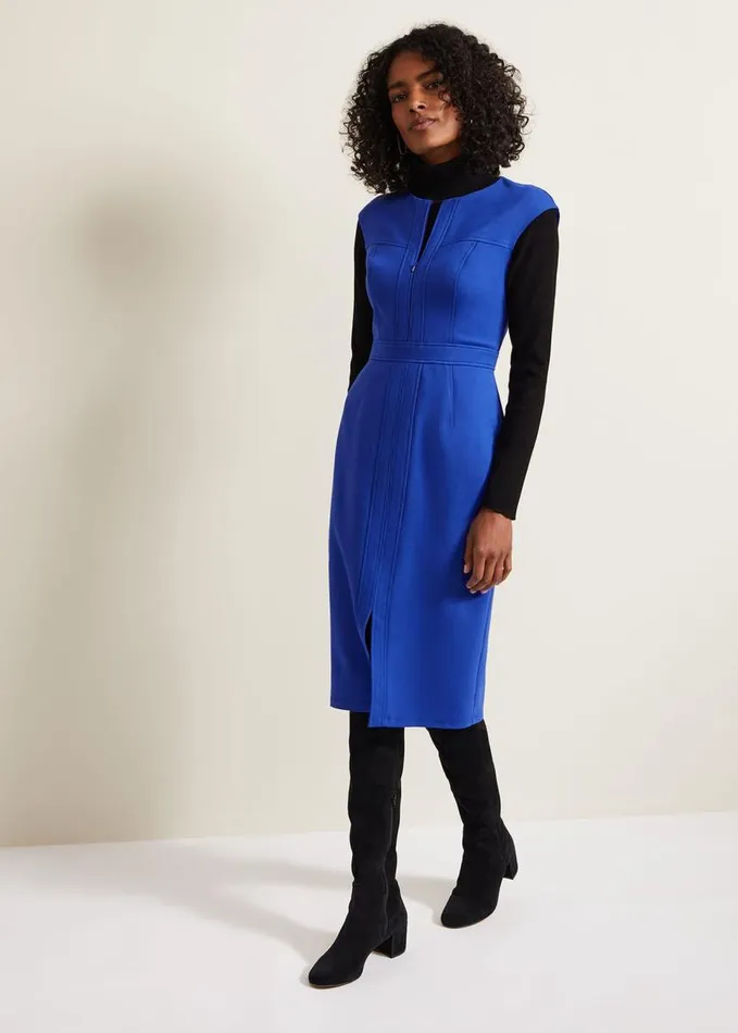 Phase Eight Karmie Ponte Fitted Pencil Dress Blue Women Dresses