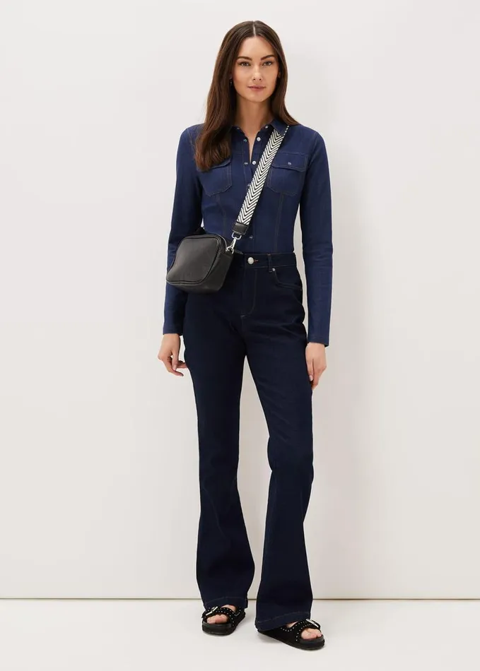 Phase Eight Katheryn Denim Jersey Shirt Blue Women Tops and TShirts