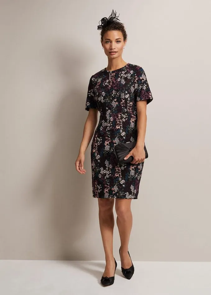 Phase Eight Keshia Floral Embroidered Mini Dress Multicoloured Women Dresses