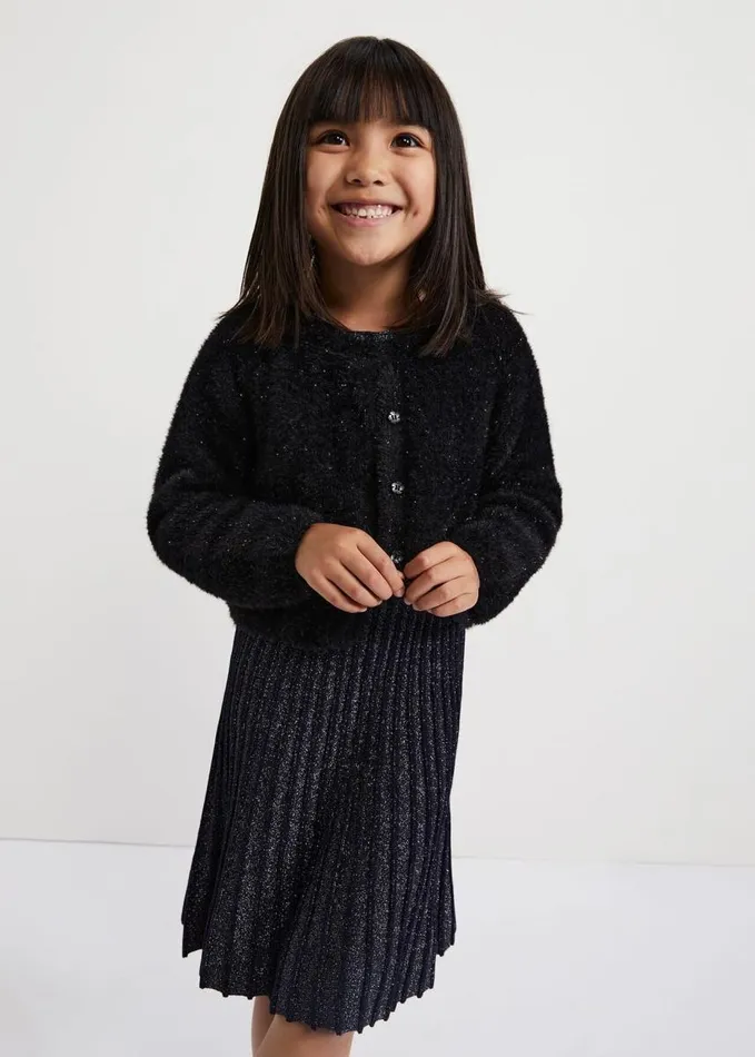 Phase Eight Kessie Black Fluffy Cardigan Black Women Knitwear