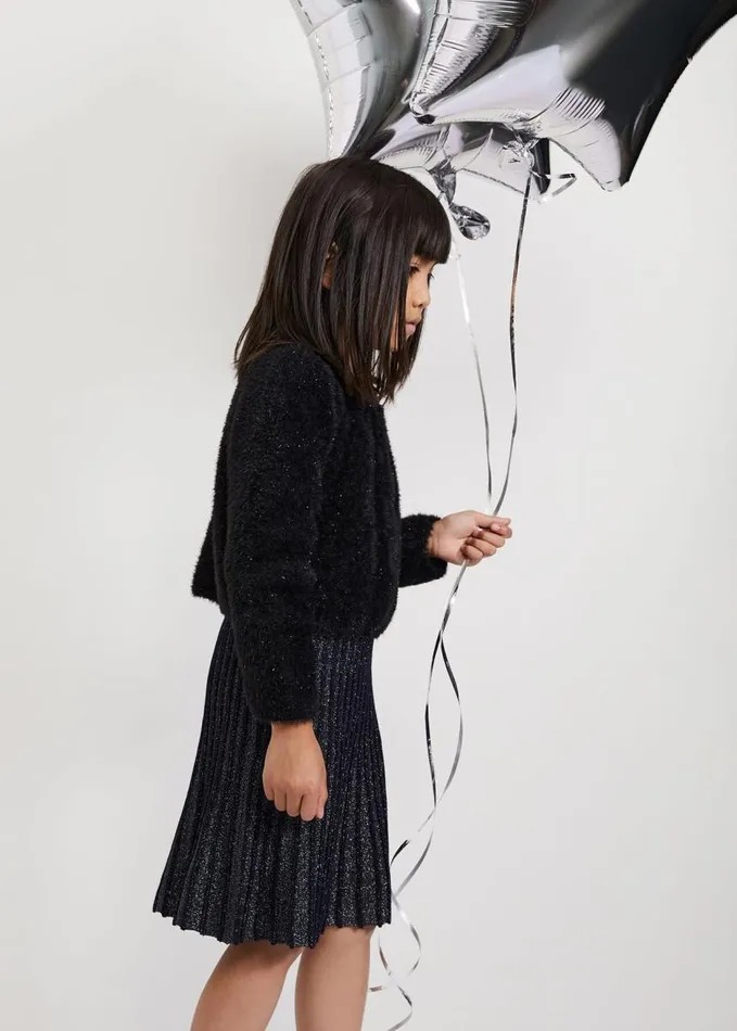 Phase Eight Kessie Black Fluffy Cardigan Black Women Knitwear