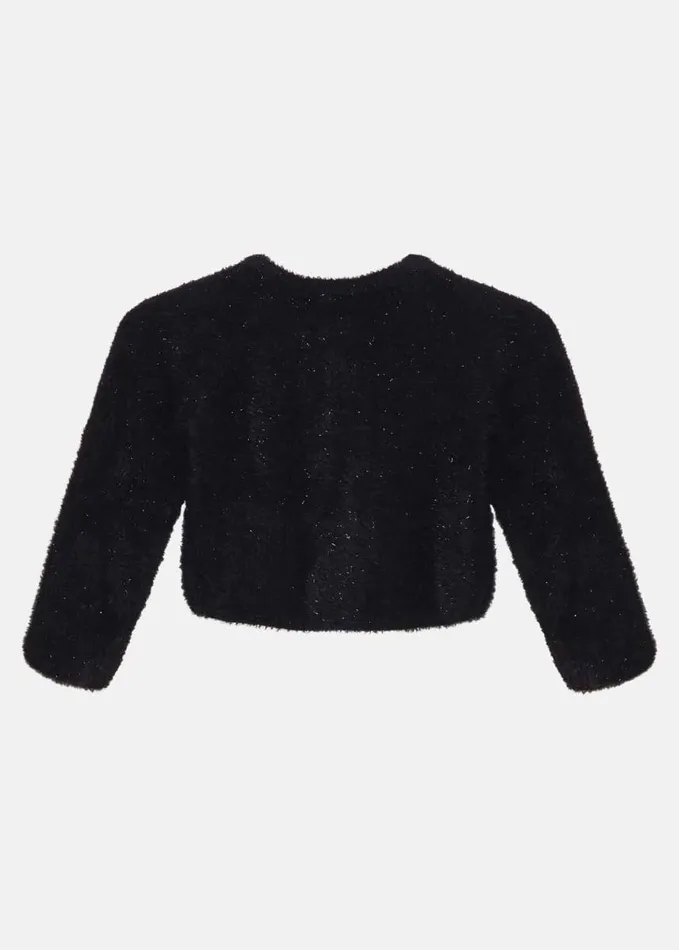 Phase Eight Kessie Black Fluffy Cardigan Black Women Knitwear