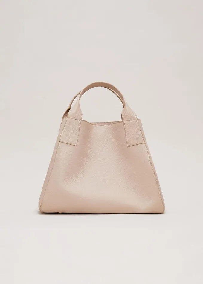 Phase Eight Large Leather Tote Bag Neutral Women Bags and Clutches