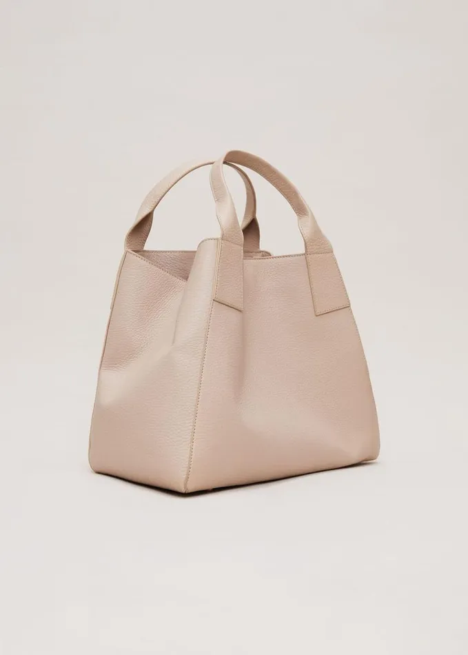 Phase Eight Large Leather Tote Bag Neutral Women Bags and Clutches